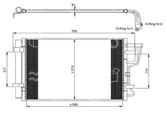 kondenzátor HYUNDAI i30 06-, OE 976061H000, 976062H000, 976062H010